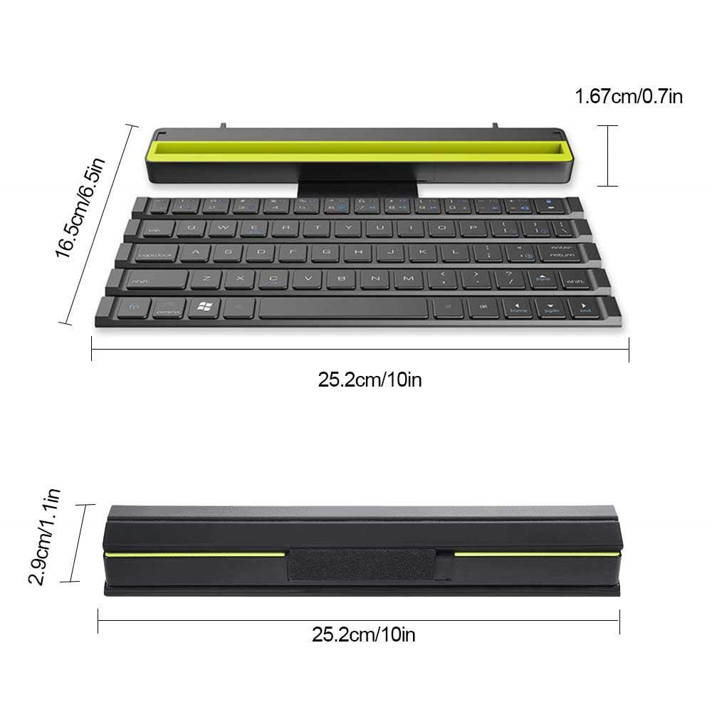 Clavier Bluetooth Pliant 64 Touches Clavier Sans Fil Pour Téléphones À Tablettes IPad - Noir