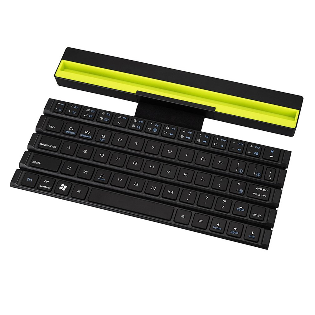 Faltende Bluetooth-Tastatur 64 Tasten Wireless-Tastatur Für IPad-Tablet-Telefone - Schwarz