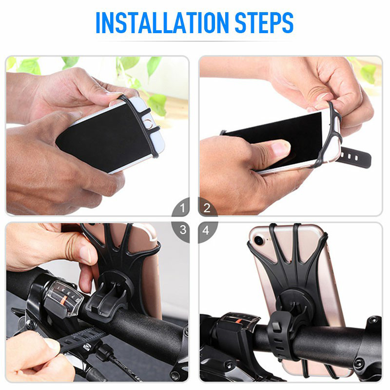 Supporto Per Cellulare Bicycle Universal Motorcycle Phone Mobile Supporto Per Il Manubrio - Arancia