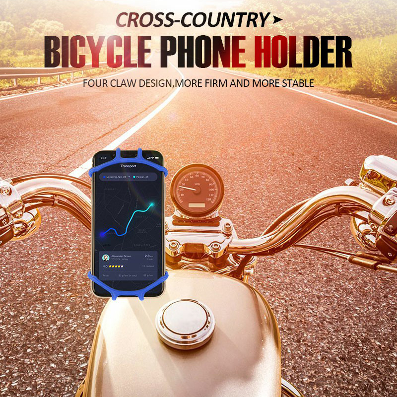 Supporto Per Cellulare Bicycle Universal Motorcycle Phone Mobile Supporto Per Il Manubrio - Arancia