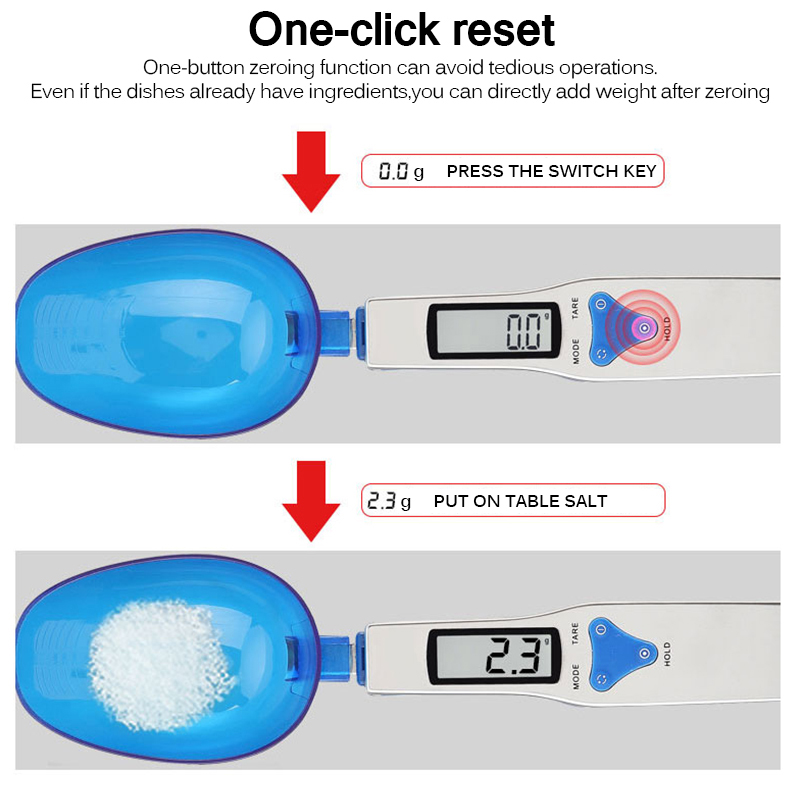 Pantalla LCD De La Cuchara De Escala Digital 500 G / 0.1g De Alta Precisión De Alta Precisión De La Cuchara De Medición De La Cocina Para Cocinar Cocinando La Cocción