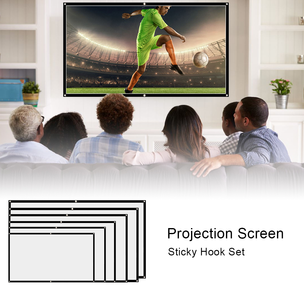 16: 9 Schermo Proiettore HD Piegato Schermata di Proiezione ad Alta Risoluzione Per Feste Home Theater - 92 Pollici