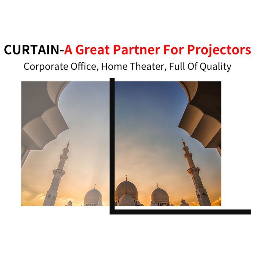 16: 9 Écran de Projecteur HD Plié Écran de Projection Haute Résolution Pour Les Fêtes Home Theatre - 92 Pouces