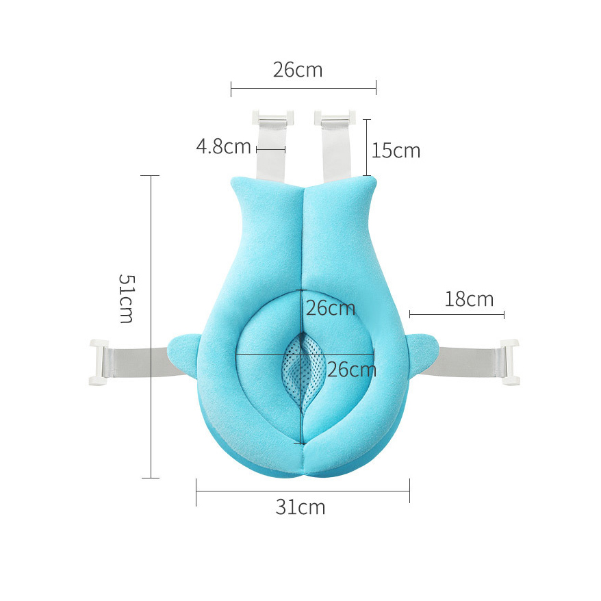 PAD DI SICUREZZA DI SICUREZZA DEL BAGNO DEL BAMBINO DEL BABUO - Blu