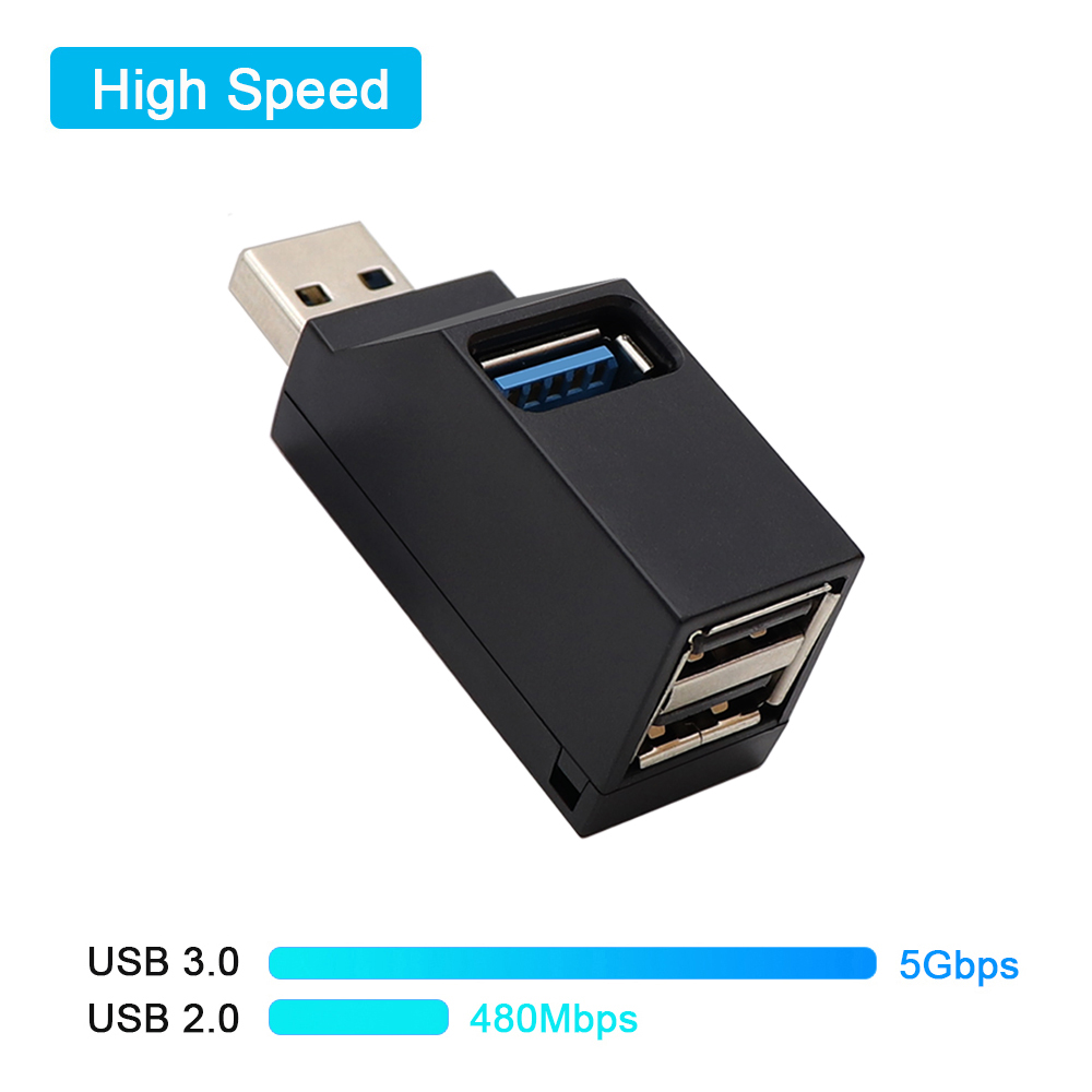 Splitter Hub USB 3.0 (2 USB 2.0 + USB 3.0) 3 Porte Mini Portatile USB Splitter Per Tablet Portatile Per Notebook Tablet - Bianco