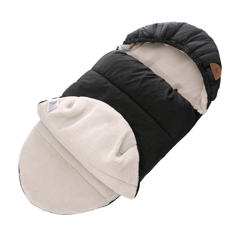 Cochecito De Bebé Bolso Para Dormir De Invierno Recién Nacido Saco De Dormir A Prueba De Viento - Gris