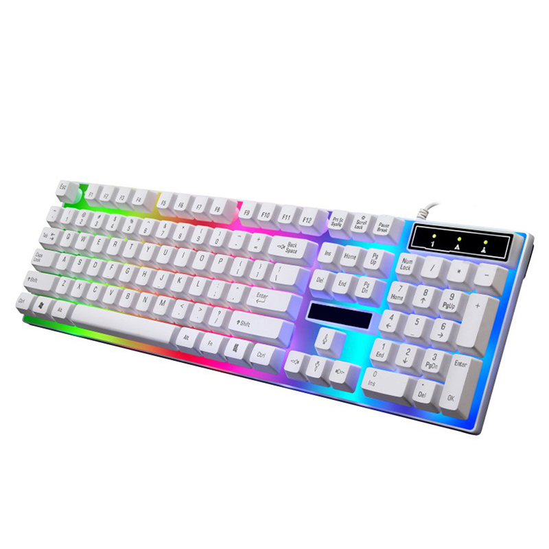 G21B Wired Gaming Keyboard Mouse USB Mecânico Backlight Keyboard Mouse Set (Embalagem Chinesa) - Branco