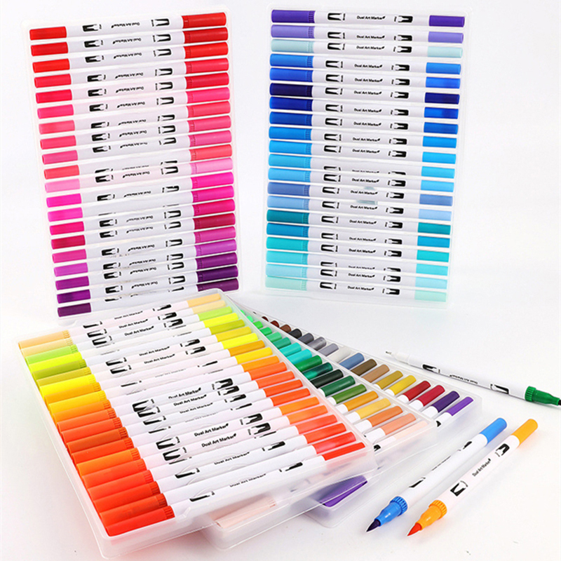 Doppelköpfige Marker Stift Aquarell Stift Set Stationäre Kunstzubehör - 24pcs