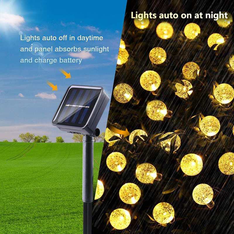 6,5m Solar Angetrieben 30-led-schnur Licht 8-Modes Gartenpfad Yard Decor Lampe - Weiß