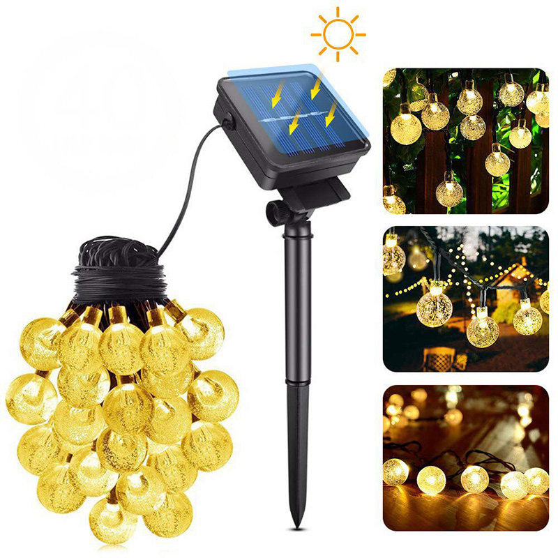 6,5m Solar Angetrieben 30-led-schnur Licht 8-Modes Gartenpfad Yard Decor Lampe - Weiß