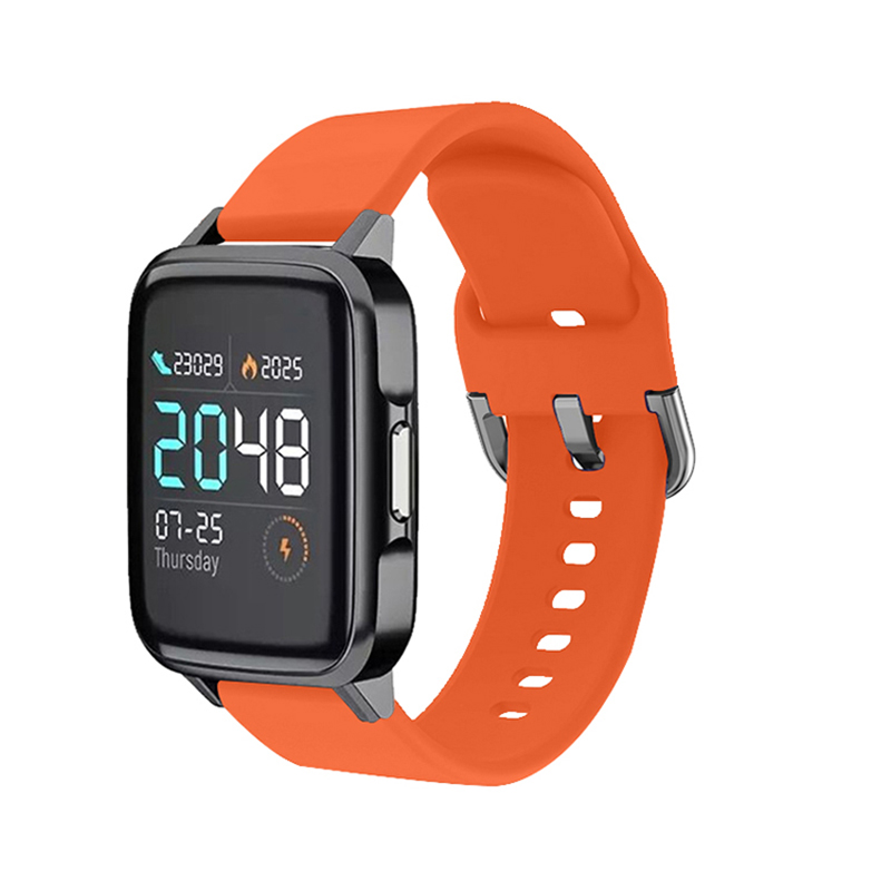 Comodidad Con Soft Silicone Smart Watch Band Smart Pulsera Strap Strap Muñequera Muñeca Banda Para Xiaomi Haylou LS01 - Talla Roja / L