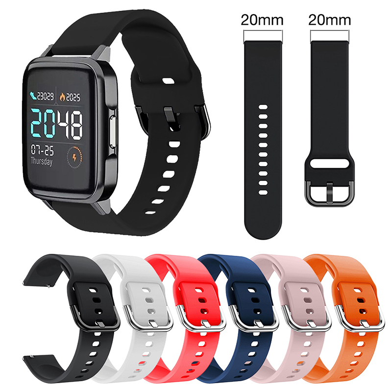 Tragender Weiche Silikon-Smart-Uhr-Band-Smart-Armband-Armband-Armband-Handgelenk-Band Für Xiaomi Haylou LS01 - Rot / L Größe