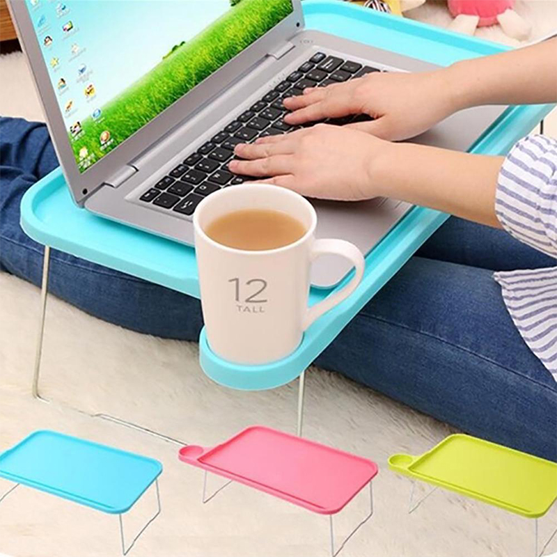 Tablet Portátil Plegable Escritorio Computadora Portátil Portátil Soporte Bandeja De Comida Para Cama Sofá Cama - Azul