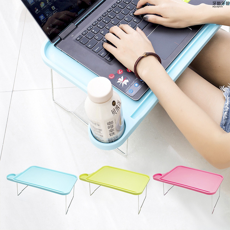 Tablet Portátil Plegable Escritorio Computadora Portátil Portátil Soporte Bandeja De Comida Para Cama Sofá Cama - Azul