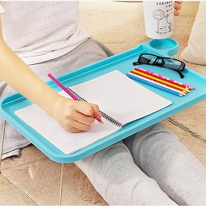 Tablet Portátil Plegable Escritorio Computadora Portátil Portátil Soporte Bandeja De Comida Para Cama Sofá Cama - Azul