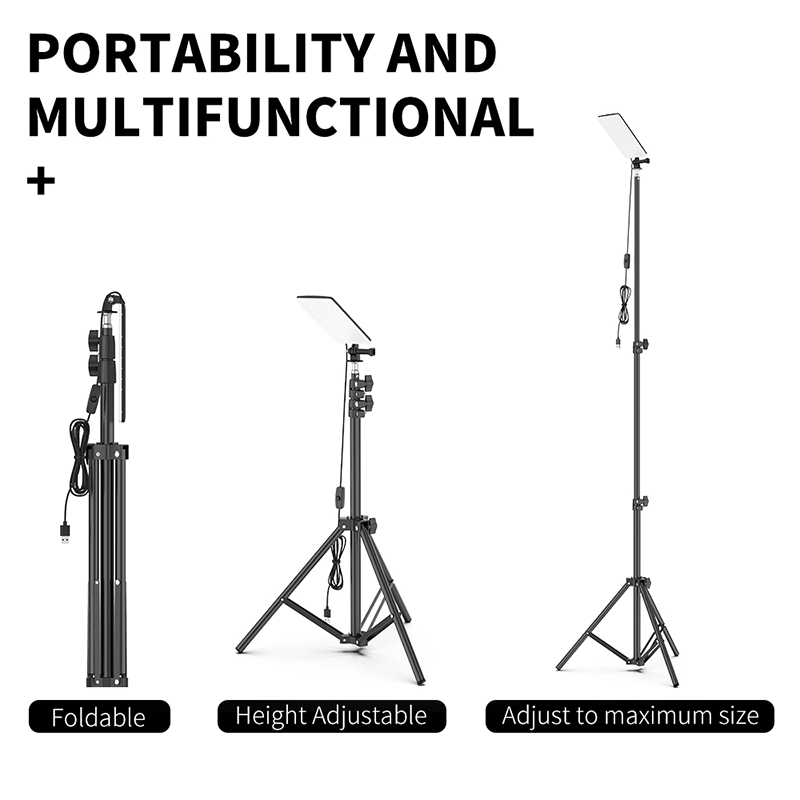 Multifunctional Outdoor Camping Lamp USB Powered Tripod Stand Photography Lamp Stall Work Light