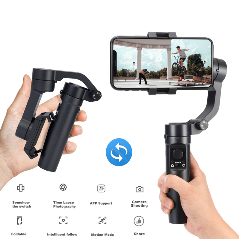 Pocket Size Foldable Gimbal Stabilizer 3 - Axis Smartphone Handheld Gimbal for Xiaomi iPhone Huawei-10