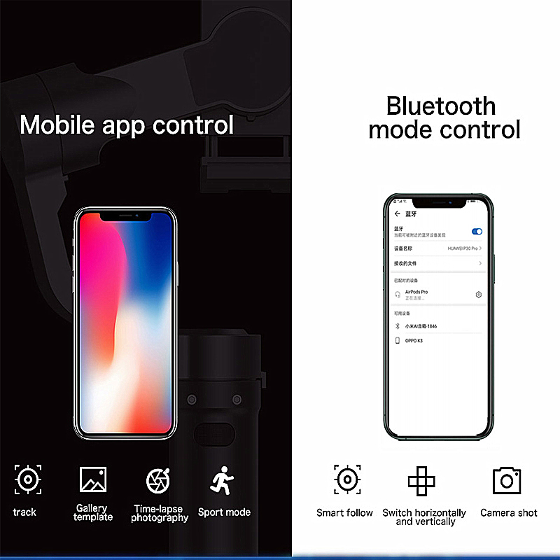Pocket Size Foldable Gimbal Stabilizer 3 - Axis Smartphone Handheld Gimbal for Xiaomi iPhone Huawei-4