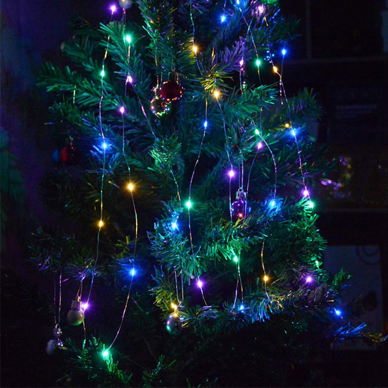 Battery Powered LED String Lights Christmas Tree Party Decor Fairy Light - Red//5 Meters 50 Lights-9