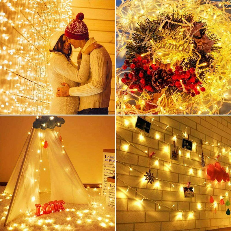 LED String Light Lamp Waterproof Plastic Decoration Light - Warm White/3 Meter 20 Light - Warm White//3 Meter 20 Light-6