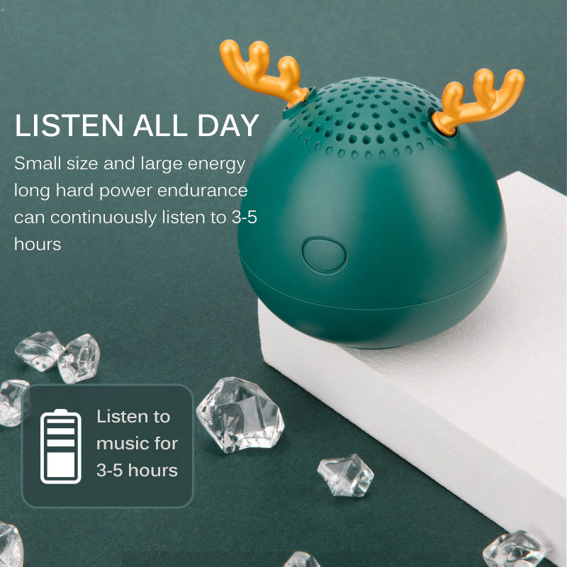 Mini Alto-falante Bonito Chifre Alto-falante Bluetooth Portátil Sem Fio - Branco-26