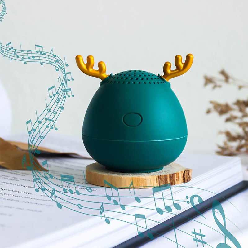 Mini Alto-falante Bonito Chifre Alto-falante Bluetooth Portátil Sem Fio - Branco-27