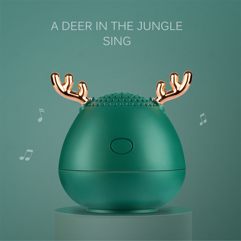 Mini Alto-falante Bonito Chifre Alto-falante Bluetooth Portátil Sem Fio - Branco-3