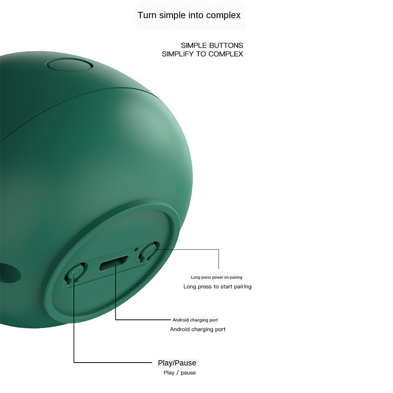 Mini Alto-falante Bonito Chifre Alto-falante Bluetooth Portátil Sem Fio - Branco-14