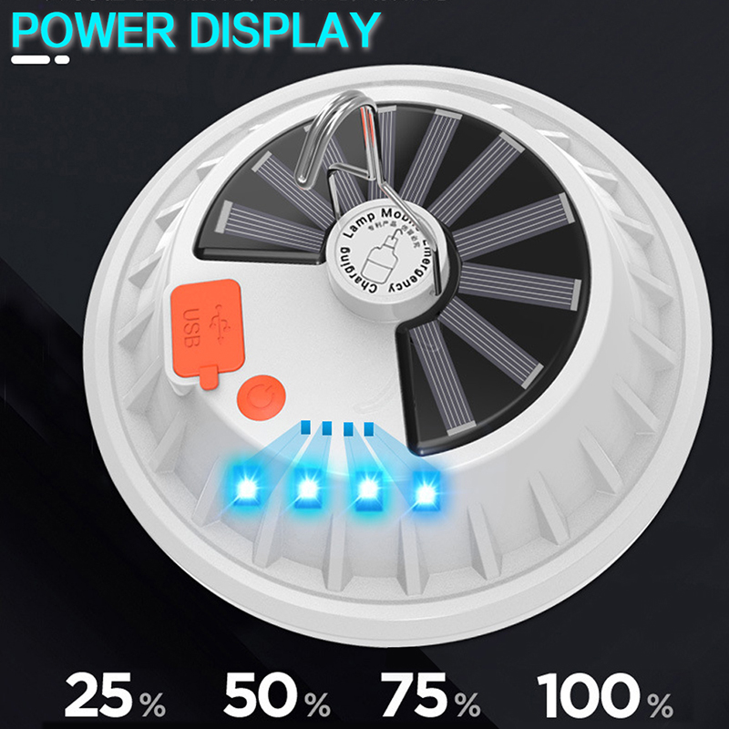 USB / LED Solar LED Bulbo 3/5 Modemento Noite Noite Noite de Emergência Solar Plopo de Lâmpada de Lâmpada Luz Power Bank-120 - Solar LED