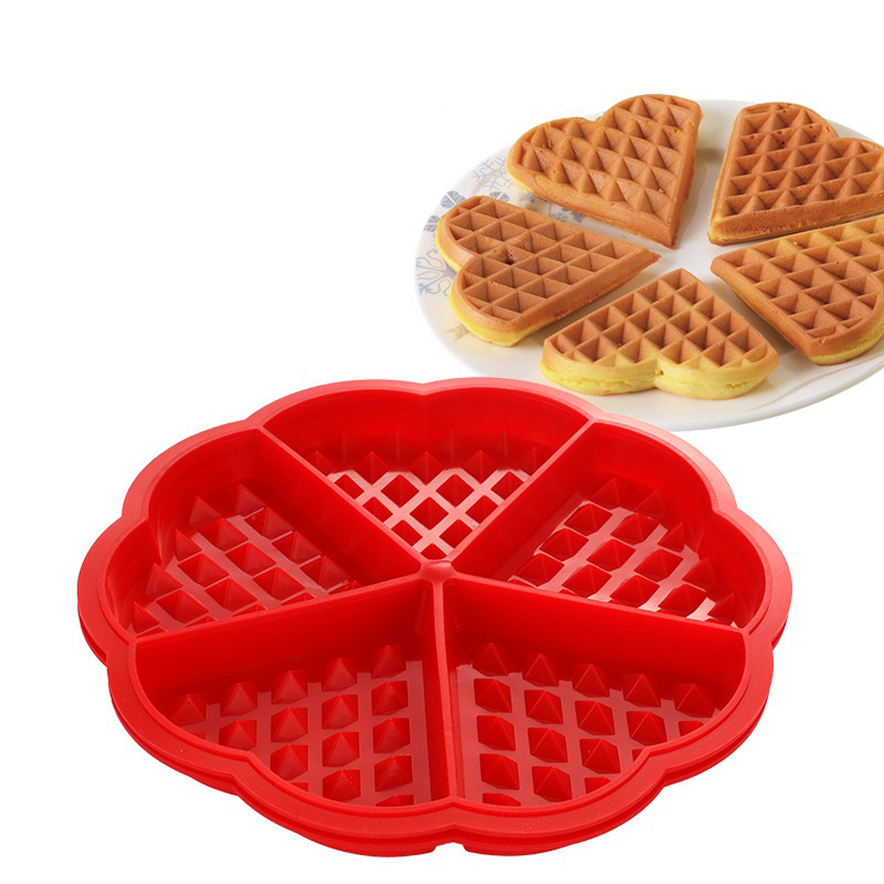 Silikon Waffelpfanne Kuchen Backform Schokoladen Waffel Maker Tablett