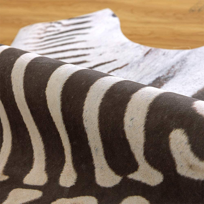 Fußbodenmatte Schlafzimmer-Teppich-Faux-Fell-Kuh / Leopard / Zebra-Teppich - Kuhmuster