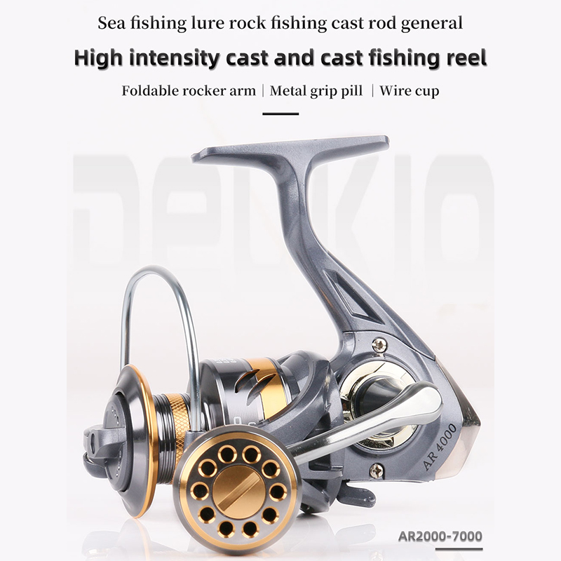 Fischereirolle 2BB 30 kg Maximaler Stromverbrauch Doppelspuler Hochgeschwindigkeit 5.2: 1 Spinnenrolle - AR2000