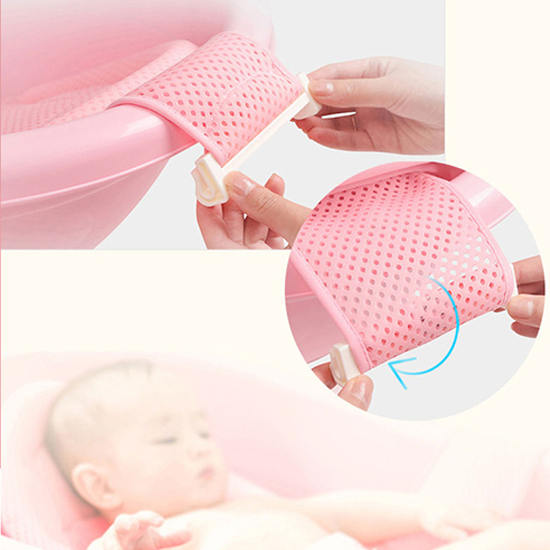 Recién Nacido Bath Bath Support Net Net Bathtub Ducha Mesh Bathing Cuns - Rosado