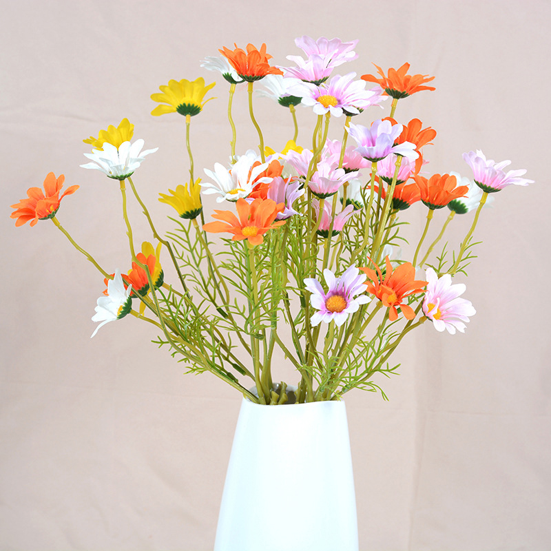 10 Stücke Künstliche Gänseblümchen Blumen Für Hochzeitsfeier Balkon Wohnkultur - Rosa