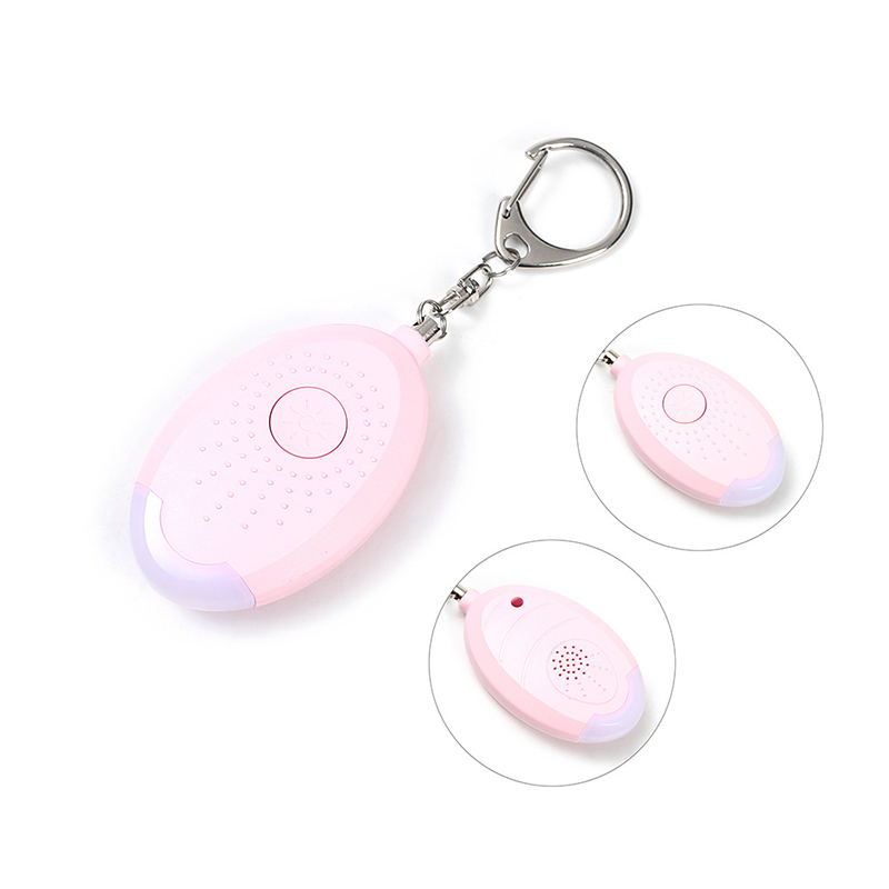 Som Seguro Pessoal Pessoal Keychain 130dB Auto Defense Alarm Lanterna De Emergência - Branco