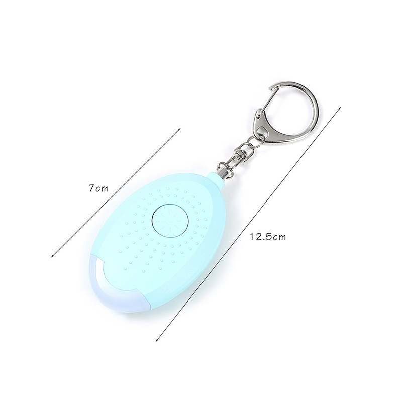 Som Seguro Pessoal Pessoal Keychain 130dB Auto Defense Alarm Lanterna De Emergência - Branco