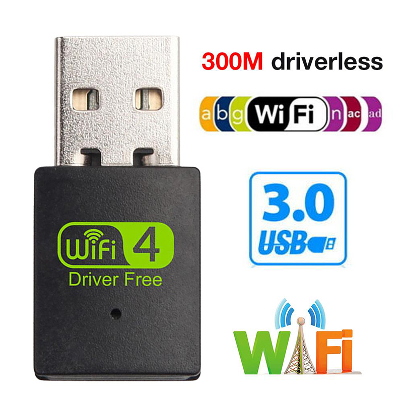 ZZ-3505C USB Bluetooth Adapter 300 Mbit / s Dual Band 2,4g Wireless WiFi Dongle Network-karte Für Laptop - Schwarz