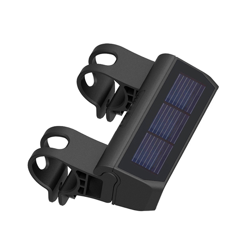 C3 Panel Solar Impermeable Bike Luz Delantera Bicicleta Luz de Inducción Inteligente Luz de Ciclismo LED Para MTB - Negro