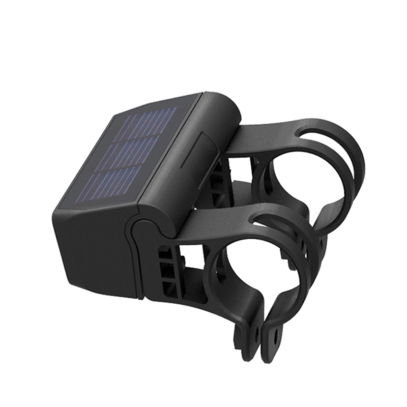 C3 Painel Solar à Prova D'água Bicicleta Dianteira Luz de Bicicleta de Cabeça Intelligente LED de Ciclismo LED de Ciclismo Para MTB - Preto