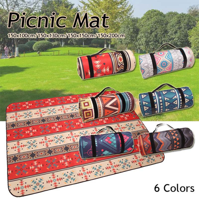 Outdoor-Picknick-Strand-Mat-Pad Feuchtigkeitsdichte Tuchmatte Für Reisecamping - Red Persia // 150x150cm