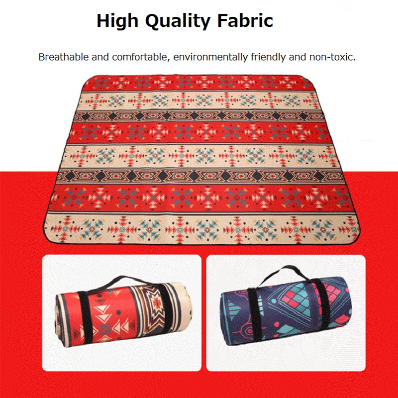 Outdoor-Picknick-Strand-Mat-Pad Feuchtigkeitsdichte Tuchmatte Für Reisecamping - Red Persia // 150x150cm