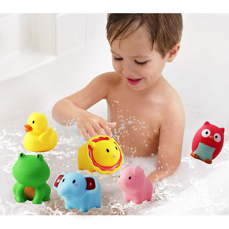 BABY BAÑO JUGUETE TEMPERATURA DE AGUA DE AGUA DISCOLORADO DUCHA DE DUCHA NADORES NIÑOS DE NIÑOS TOY - Bebe Azul