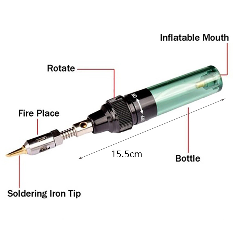 13 Teile / Satz MT-100 Schweißstift Brenner Blow Torch Butangas Fackel - Gelb