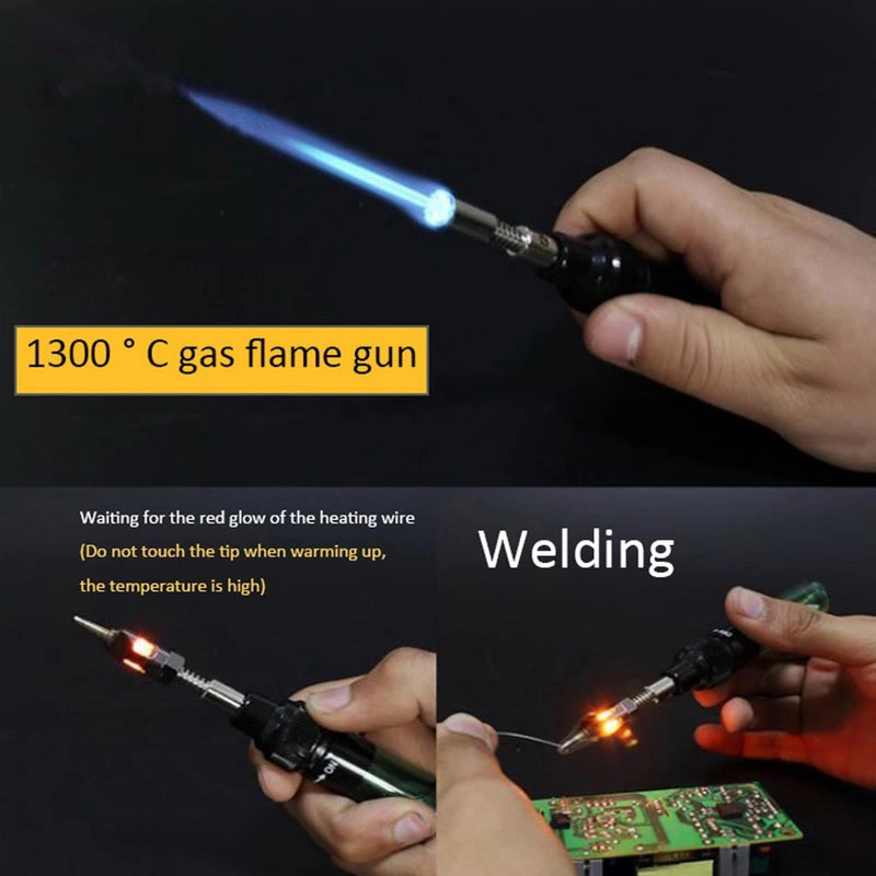 13pcs / Set MT-100 Welding Pen Burner Blow Torch Butane Gas Tocha - Amarelo