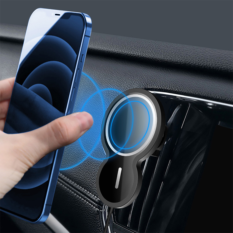 Lemonda Smart Z2 15W QC Wireless Car Téléphone Chargeur Magnetic Charging Dock à 360 Degrés Réglage - Bleu