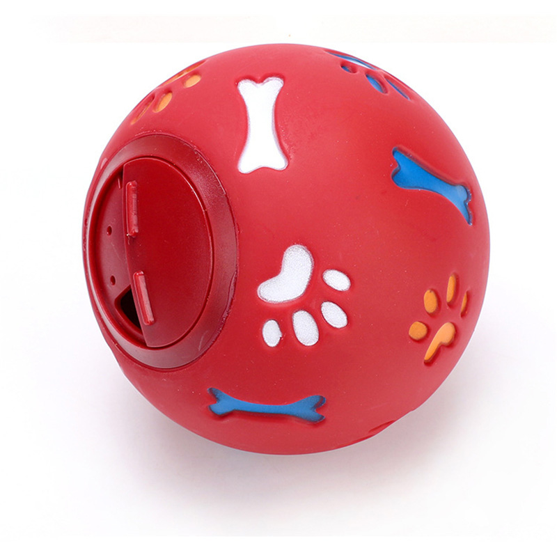 Dispensing Dog Toy Pet Food Feeder Dispenser - Red/L