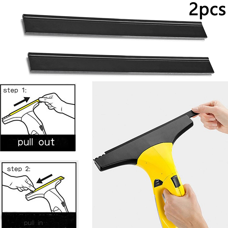 2pcs Pour KARCHER WV2 / WV5 Window Cleaner Bande Caoutchouc 170/250 / 280mm Lames De Raclette - 170mm