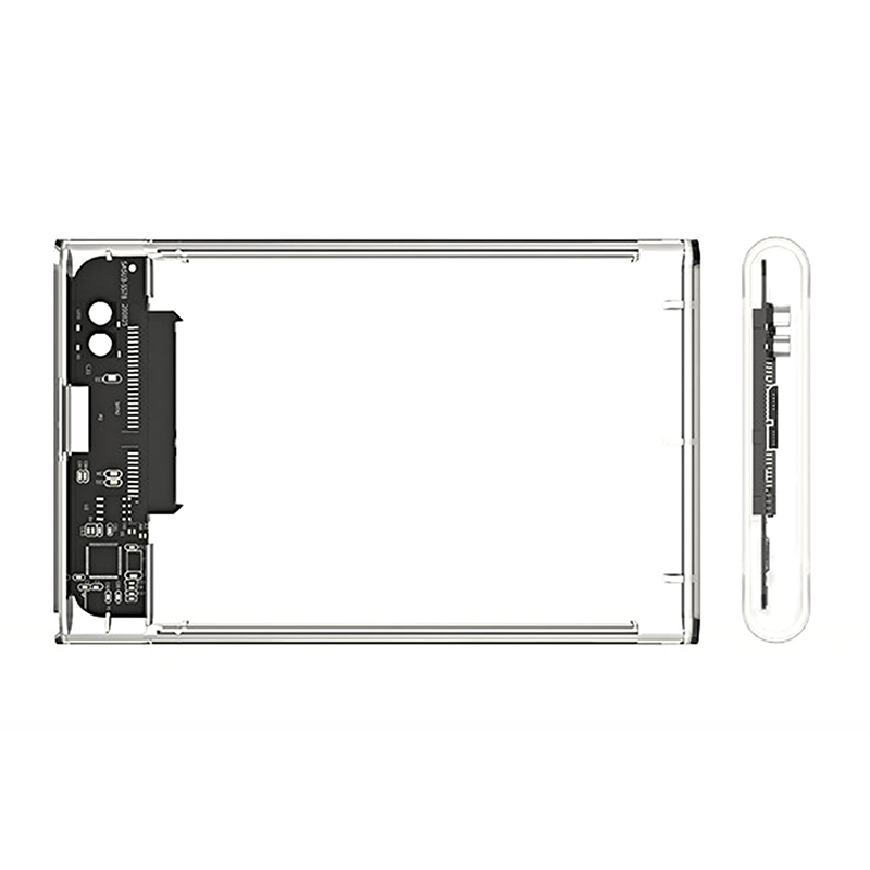 Caso de Disco Duro Del Disco Duro Externo USB 3.0 Caso de Almacenamiento Transparente SSD/HDD