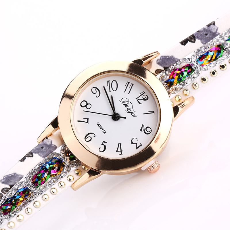 Montre À Poignet Fantaisie Cercle Women's Watch - Vert Clair