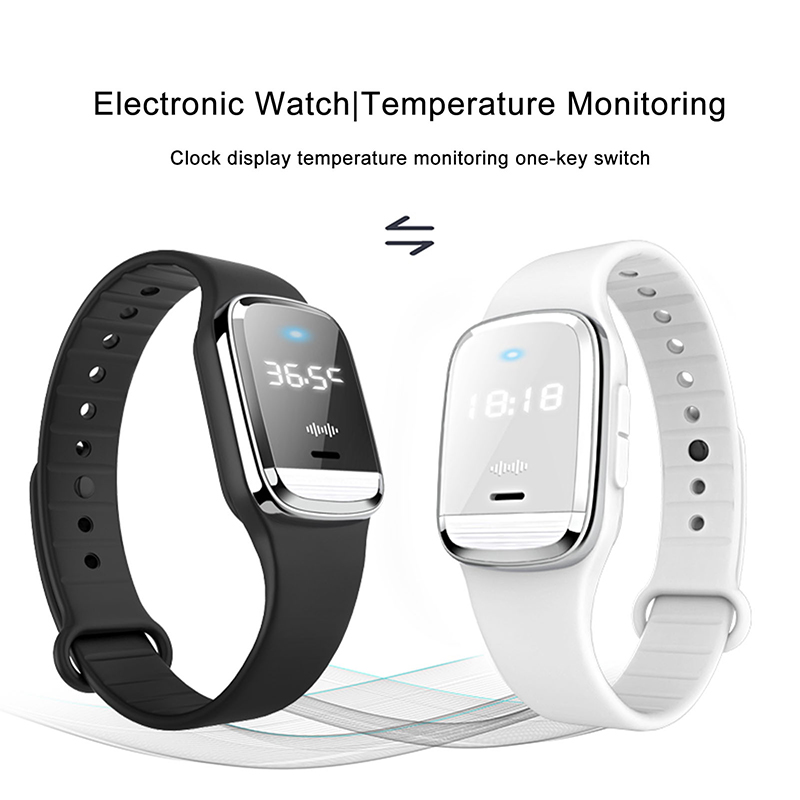 M20 Pest Ultrasonic Mosquito Pulsero Repelente Camping Anti-mosquito Welpband Smart Watch - Negro